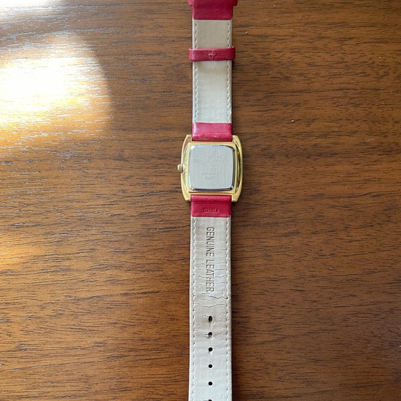 Anne Klein Red Leather Quartz Watch - Picture 3 of 4